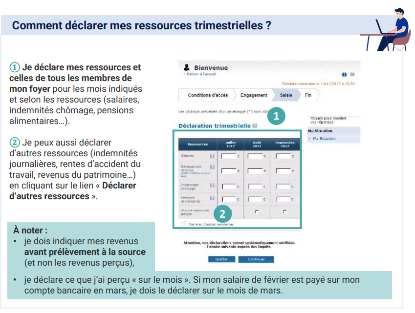 Déclarer Mes Ressources Trimestrielles Pour La Prime Dactivité Bienvenue Sur Caffr 